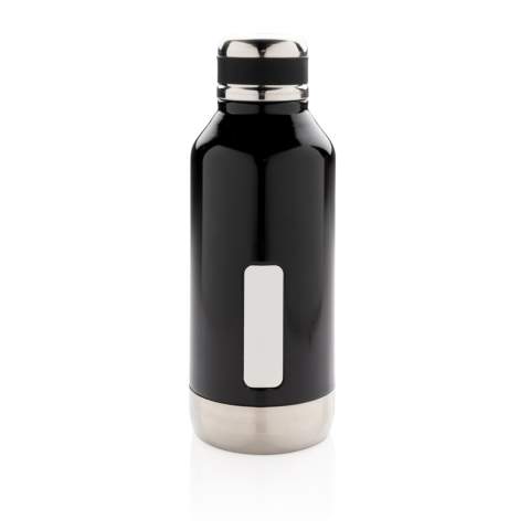 Diese auslaufsichere Vakuumflasche mit abschraubbarem Deckel hat eine spezielle Platte für Ihr Logo. Innen 304 Stainless Stell und außen 201 Stainless Steel. Hält Ihre Getränke bis zu 5h warm und bis zu 15h kalt. Inhalt: 500ml. Nur Handwäsche.<br /><br />HoursHot: 5<br />HoursCold: 15