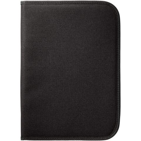 Conférencier avec fermeture zippée, poches pour documents et bloc-notes de 20 pages à lignes. Stylo et accessoires non fournis.
