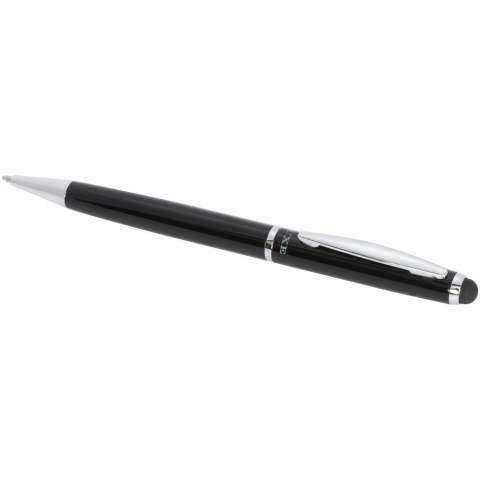 Stylus Kugelschreiber mit einem exklusiven Design, Drehmechanismus und Samtbeutel. Verpackt in einer „LUXE“-Geschenkbox (Größe: 17 x 3,5 x 2 cm).