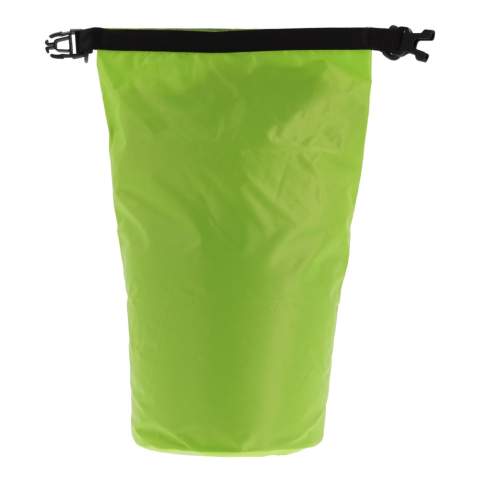 Waterproof duffel bag, ideal for the beach, on a boat or just for a stroll through the forest. Filled with air this bag stays afloat, ideal in emergencies. With the additional ring and carabiners this bag can easily be carried cross-body. Waterproof IPX6, protected against high pressure stream water from any angle. Do not immerse the bag.