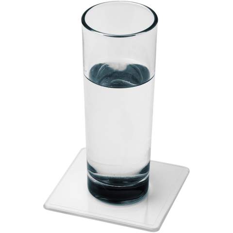 Solid plastic coaster with a bevelled edge. EN12875-1 compliant and dishwasher safe.
