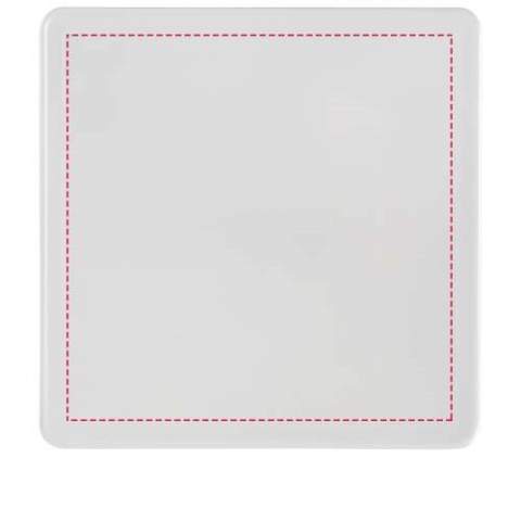 Solid plastic coaster with a bevelled edge. EN12875-1 compliant and dishwasher safe.