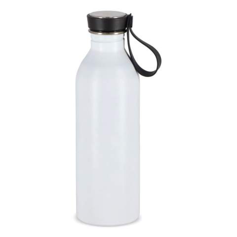 The Lucy Bottle R-SS 500ml combines a sleek, put-together look with lightweight convenience. Featuring a unique stainless steel panel on top and a soft silicone loop for easy carrying, this bottle is both stylish and practical.