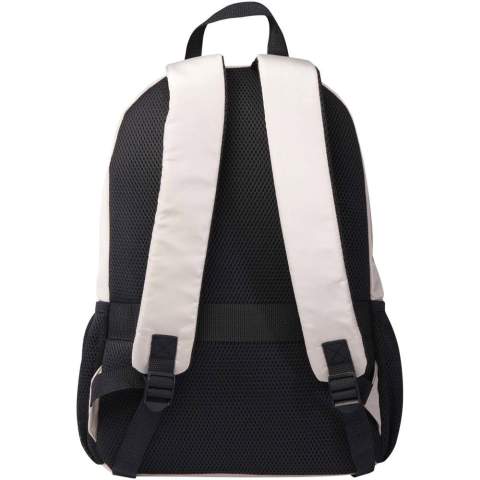 Le sac à dos Trend Plus est fabriqué avec un tissu doux et infroissable, recyclé et certifié GRS, et une doublure RPET de qualité. Le sac à dos comprend un compartiment pour ordinateur portable de 15'', un compartiment d'organisation, des poches avant zippées, des poches latérales en maille filet et un dos en filet aéré avec une sangle pour trolley. Bretelles réglables pour un confort optimal. Capacité : 20 litres. Capacité de charge maximale de 10 kg. Sans PVC. 
