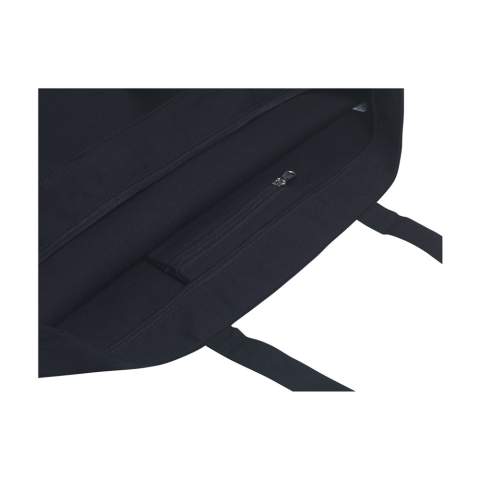 WoW! Einkaufstasche mit langen Henkeln aus 100% fest gewebtem, extra schwerem Bio-Canvas (320 g/m²). Mit langen Griffe und Reißverschluss. Die großzügige, robuste Tasche bietet viel Platz. GOTS-zertifiziert. GRS-zertifiziert. Gesamtes recyceltes Material: 95%. Fassungsvermögen ca. 28 Liter.