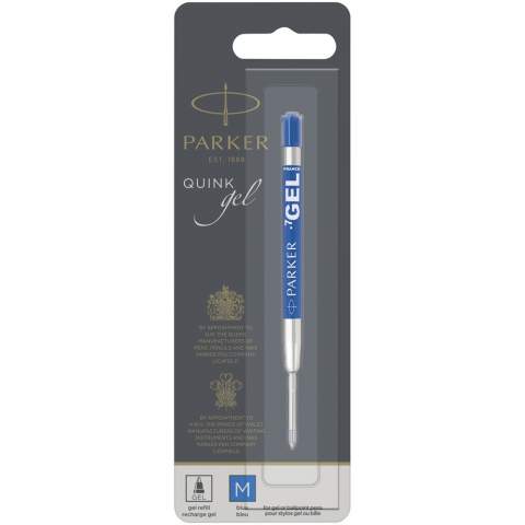 Gel ballpoint pen refill that is designed to fit in all Parker ballpoint pens and offers an alternative writing sensation with a silky-smooth finish. The refill has a writing length of 2500 meter and a nib size of 0.7mm (medium). Packaged on a blister card.