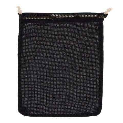 Reduce the number of plastic bags in the supermarket by using your own food bag. This cotton bag with mesh is highly suitable for fruits and vegetables. Re-use it over and over again and when dirty, simply wash it at low temperatures (could shrink).