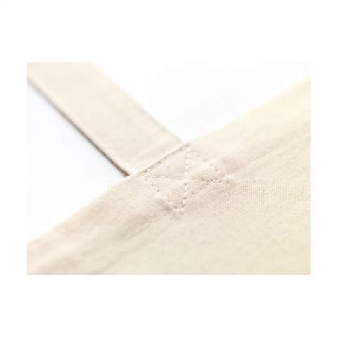 WoW! Shopping bag made from 100% firm-woven recycled cotton (180 g/m²). With long handles. GRS certified. Capacity approx. 7 litres. This cotton is recycled. As a result, the colour may vary per product.