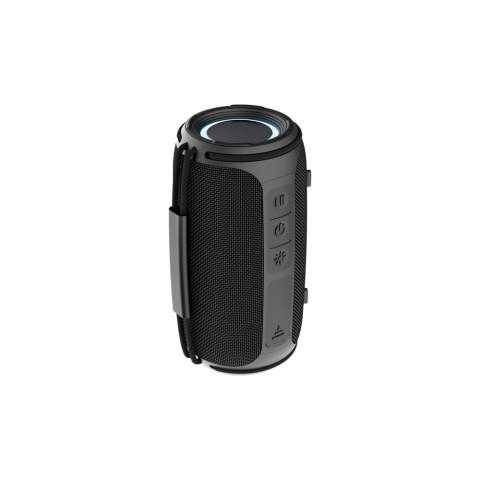 De Prisma RCS 16W-luidspreker van gerecycled plastic combineert uitzonderlijke audioprestaties met duurzaamheid en een lage impact. Met een krachtig vermogen van 16 W en dubbele subwoofers levert deze luidspreker diepe bassen en helder geluid voor een meeslepende luisterervaring. Met een IPX4-waterdichtheid is hij bestand tegen spatwater en lichte regen, waardoor hij ideaal is voor zowel binnen- als buitengebruik. De geïntegreerde handgreep en oplaadbare 1500 mAh li-ionbatterij zorgen voor draagbaarheid en tot 7 uur speeltijd bij 50% volume, terwijl BT 5.3 zorgt voor naadloze connectiviteit en automatisch koppelen. De Prisma heeft ook een microfoon en een pickup-functie, perfect voor handsfree bellen. De behuizing is gemaakt van RCS-gecertificeerd gerecycled ABS-kunststof en RPET-stof. RCS (Recycled Claim Standard) is een standaard om het gerecyclede materiaal van een product te verifiëren in de hele toeleveringsketen. Totaal gerecycled materiaal: 37% op basis van het totale artikelgew<br /><br />NumberOfSpeakers: 2<br />SpeakerOutputW: 16.00<br />PVC free: true