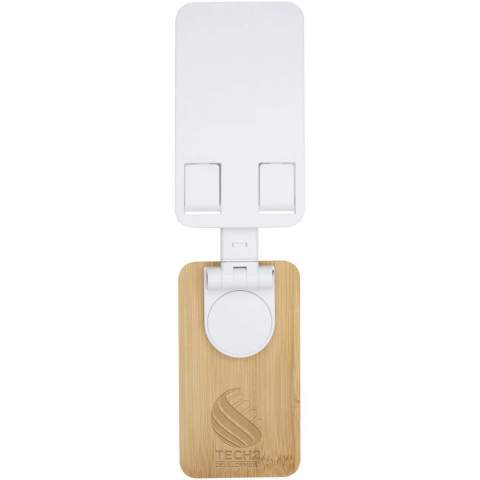 Der Alfirk Telefonhalter/-ständer für den Schreibtisch besteht aus recyceltem Kunststoff und Bambus und bietet eine stabile und stilvolle Halterung für das Telefon. Die verstellbaren Winkel und die einstellbare Höhe sorgen für einen hohen Sehkomfort und machen ihn perfekt für den Einsatz am Schreibtisch oder Arbeitsplatz.