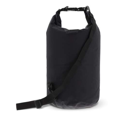 Waterwerende tas voor bijvoorbeeld op het strand, op de boot of tijdens een wandeling. Gevuld met lucht blijft de tas in noodgevallen ook tijdelijk op het water drijven. Met de extra ring en karabijnhaken is deze tas ook eenvoudig als schoudertas te gebruiken. Waterafstotend IPX6, bestand tegen hoge druk waterstromen uit alle richtingen. Houd de tas niet onder water.