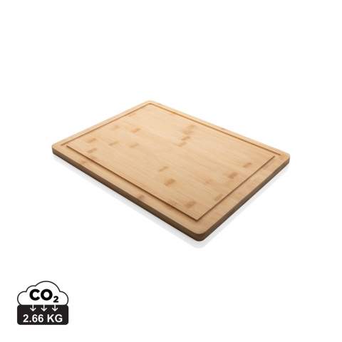 Enjoy life and live in the moment! This bamboo cutting board is an essential for every kitchen. This multi-purpose tool will be more than just your everyday cutting board, making it perfect for prepping and serving meals. With juice gutter to avoid spilling. Packed in a luxury kraft gift box. The board is untreated and can be treated with oil if desired. Never put it into the dishwasher, handwash only.