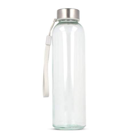 The glass water bottle has a strap attached to the cap making it easy to carry around. Suitable for cold, carbonated and non-carbonated drinks. Comes packaged in a gift box.