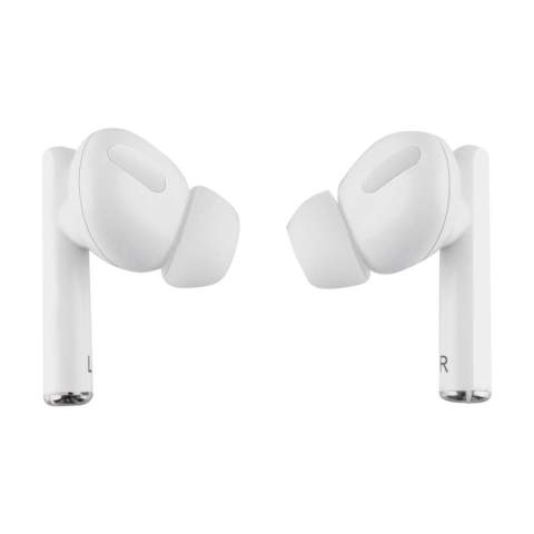 Set met true wireless stereo oortjes van het merk Grundig. In een ronde, oplaadbare opbergcase. De oortjes gebruiken Bluetooth (5.0 versie) voor een soepele verbinding en zijn voorzien van een LED-batterij-indicator. De oortjes hebben een 45mAh batterij en zijn binnen 2 uur weer op te laden in de 350mAh oplaadcassette. Maximale speeltijd van 3 uur, indien volledig opgeladen. Met uitstekende geluidsweergave, regelbaar volume, autopairing om automatisch te koppelen en touch control. Zonder bewegingsbeperking naar muziek luisteren en handsfree oproepen beantwoorden dankzij de ingebouwde microfoon. Bereik tot 10 meter. Input 5V/0,5A (Type-C). Inclusief oplaadkabel Type-C en gebruiksaanwijzing. Per stuk in doosje.