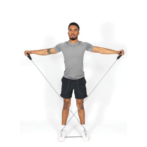 Whether you are at home or on the go, the choice of staying fit and strong will never be an excuse! This heavy resistance tube allows you to work on your all major muscle groups in the upper and lower body. The tube is packed in a pouch for easy carrying. Including a manual with exercises so you can immediately start working out.