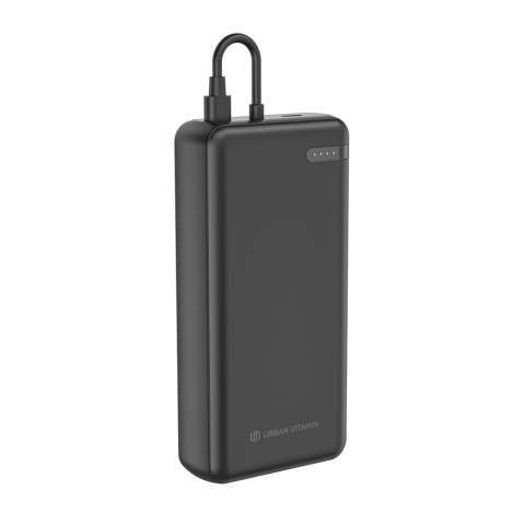 Meet the new standard of portable charging. Menlo Park is a 20,000 mAh powerbank that allows you to charge all your mobile devices at top speed. Not only does Menlo Park charge at top speed it also offers the fastest possible way to recharge the powerbank. Menlo Park comes with dual USB output so you can charge two devices at the same time. One via type C port and one with type C cable. Both offer super-fast PD charging up to 20W. Menlo Park is made with RCS (Recycled Claim Standard) certified recycled ABS and PC. Total recycled content: 20% based on total item weight. Urban Vitamin items are made without PVC and packed in plastic reduced packaging<br /><br />PowerbankCapacity: 20000<br />PVC free: true