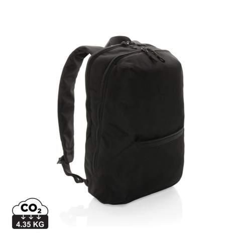 Sac à dos avec un compartiment pour ordinateur portable de 15,6 pouces et une poche frontale avec fermeture à zip. Le tissu externe et la doublure sont fabriqués en polyester recyclé. Avec le traceur AWARE™ qui valide l'utilisation authentique de matériaux recyclés. Chaque sac a réutilisé 32,7 bouteilles PET de 0,5L. 2 % des recettes de chaque produit Impact vendu seront reversés à Water.org. Sans PVC.<br /><br />FitsLaptopTabletSizeInches: 15.6<br />PVC free: true