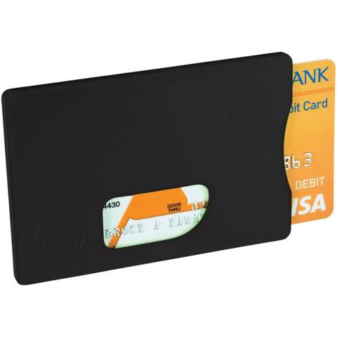 Deze RFID Credit Card beschermer is de perfecte oplossing tegen betalings- en identiteitsfraude, door middel van een electromagnetisch schild. De RFID kaarthouder is smal zodat je hem gemakkelijk in je portemonnee, handtas of broekzak kan bewaren. Beschikt over een groot decoratie-oppervlak.