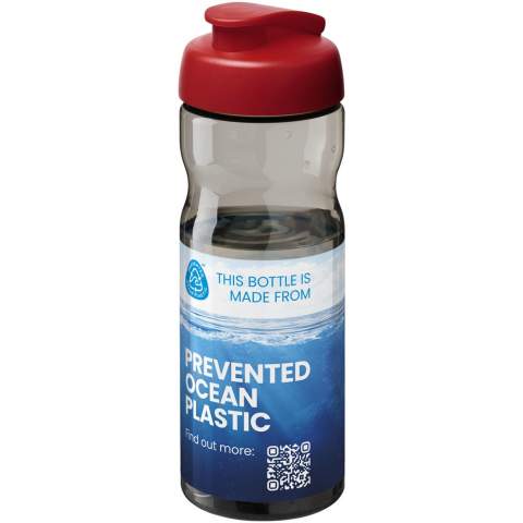 Single-wall sport bottle with ergonomic design. Bottle is made from Prevented Ocean Plastic. Plastic is collected within 50 km of an ocean coastline or major waterway that feeds into the ocean. This is then sorted and transformed into high quality, food-safe recycled plastic. Features a spill-proof lid with flip top, available in multiple colours. Volume capacity is 650 ml. Mix and match colours to create your perfect bottle. Contact us for additional colour options. Made in the UK. Packed in a recycled PE plastic bag. Due to the nature of the recycled material, there may be some small marks on the body of the bottle.