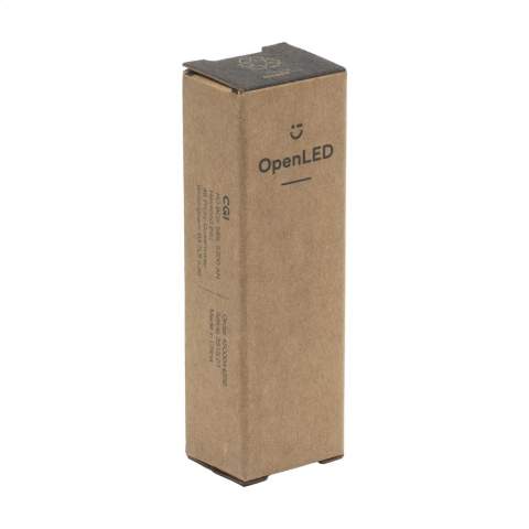 Porte-clés lampe torche en aluminium avec 3 lampes LED à forte lumière blanche et décapsuleur. Avec mousqueton. Inclus : piles bouton. Chaque article est fourni dans une boite individuelle en papier kraft marron.