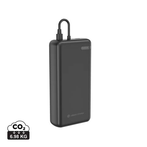 Meet the new standard of portable charging. Menlo Park is a 20,000 mAh powerbank that allows you to charge all your mobile devices at top speed. Not only does Menlo Park charge at top speed it also offers the fastest possible way to recharge the powerbank. Menlo Park comes with dual USB output so you can charge two devices at the same time. One via type C port and one with type C cable. Both offer super-fast PD charging up to 20W. Menlo Park is made with RCS (Recycled Claim Standard) certified recycled ABS and PC. Total recycled content: 20% based on total item weight. Urban Vitamin items are made without PVC and packed in plastic reduced packaging<br /><br />PowerbankCapacity: 20000<br />PVC free: true