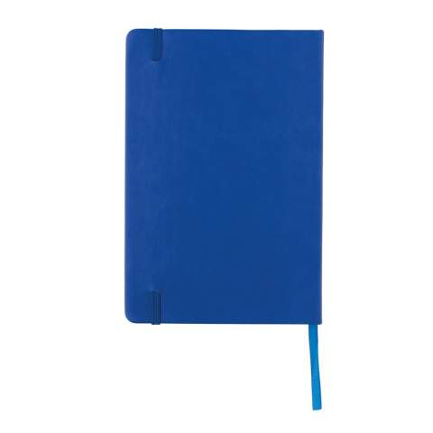 Notizbuch mit PU Einband, 160 linierte Seiten, 80g/m² Papier.