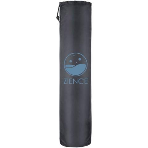Comfortabele yoga en fitness mat met diamant patroon en antislip oppervlak. Inclusief polyester draagtas en instelbare schouderriem. Afmeting mat : 60x170x0,5cm.