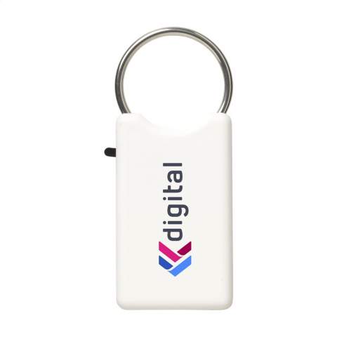 WoW! Durable key ring with a click system. Made from recycled ABS. GRS-certified. Total recycled material: 80%.
