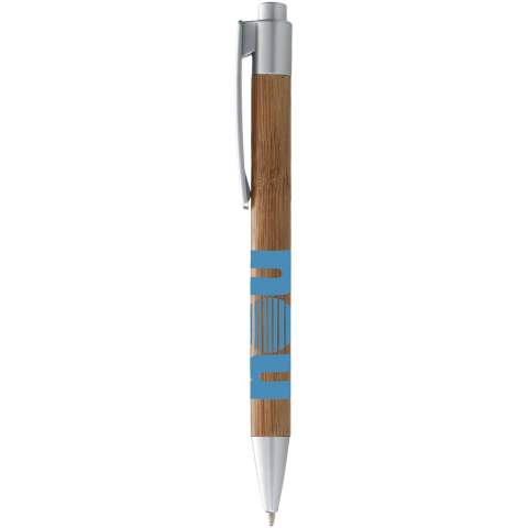 Ballpoint pen with click action mechanism.