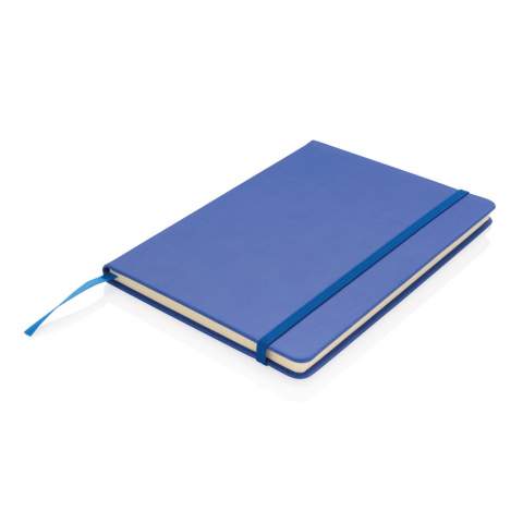 PU notitieboek met 160 pagina’s. Kaft geschikt voor logo embossing.