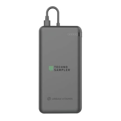Meet the new standard of portable charging. Menlo Park is a 20,000 mAh powerbank that allows you to charge all your mobile devices at top speed. Not only does Menlo Park charge at top speed it also offers the fastest possible way to recharge the powerbank. Menlo Park comes with dual USB output so you can charge two devices at the same time. One via type C port and one with type C cable. Both offer super-fast PD charging up to 20W. Menlo Park is made with RCS (Recycled Claim Standard) certified recycled ABS and PC. Total recycled content: 20% based on total item weight. Urban Vitamin items are made without PVC and packed in plastic reduced packaging<br /><br />PowerbankCapacity: 20000<br />PVC free: true