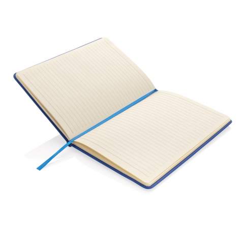 Notizbuch mit PU Einband, 160 linierte Seiten, 80g/m² Papier.