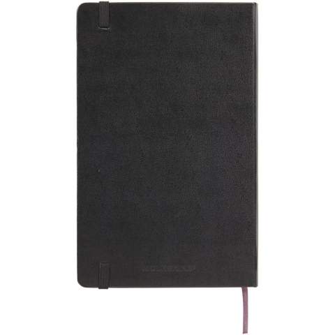 Pocket version (9x14cm) of the Moleskine Classic hard cover notebook. Available in a wide range of stylish vibrant colours, the notebook features a cardboard bound cover with rounded corners, acid free paper, a bookmark and elastic closure. On the first page in case of loss notice with space to jot down a reward for the finder. Attached to the back cover an expandable inner pocket that contains the Moleskine history. The pocket can be used for loose papers and notes. Contains 192 ivory-coloured ruled pages.