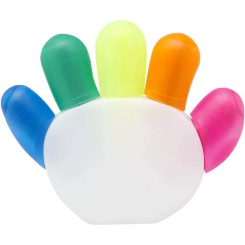 Dieses 5-farbige Textmarker-Set ist ideal für lebhafte und übersichtliche Notizen. Jeder Textmarker hat eine andere Farbe, wodurch es einfach ist, wichtige Punkte hervorzuheben und Informationen zu kategorisieren. Achtung! Nicht für Kinder unter drei Jahren geeignet. Verschluckbare Kleinteile, Erstickungsgefahr.