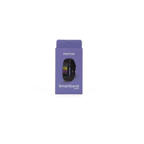 IP67 wasserdichtes Smartband mit einem 0,96 Zoll großen Farb-Touchscreen. Hauptfunktionen: Pulsmesser, Schrittzähler, Entfernungs-, Kalorien-, Schlafüberwachung, Bewegungsmangel, Bluetooth 4.0-Benachrichtigungen. Kompatibel mit Android 4.4 oder höher/IOS 8.1 oder höher. 50-mAh-Batterie. Standby-Zeit: 7 Tage. Direktes Aufladen über USB. Lieferung in einer luxuriösen Geschenkschachtel.