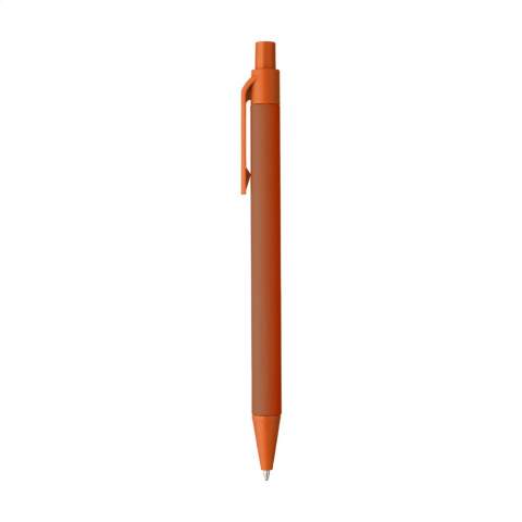 WoW! Eco-friendly, blue ink ballpoint pen with a barrel made from recycled paper. The clip, push button and point are made from biodegradable PLA.
