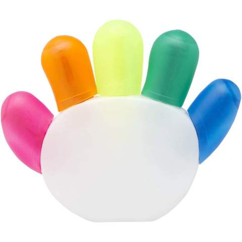 Dieses 5-farbige Textmarker-Set ist ideal für lebhafte und übersichtliche Notizen. Jeder Textmarker hat eine andere Farbe, wodurch es einfach ist, wichtige Punkte hervorzuheben und Informationen zu kategorisieren. Achtung! Nicht für Kinder unter drei Jahren geeignet. Verschluckbare Kleinteile, Erstickungsgefahr.