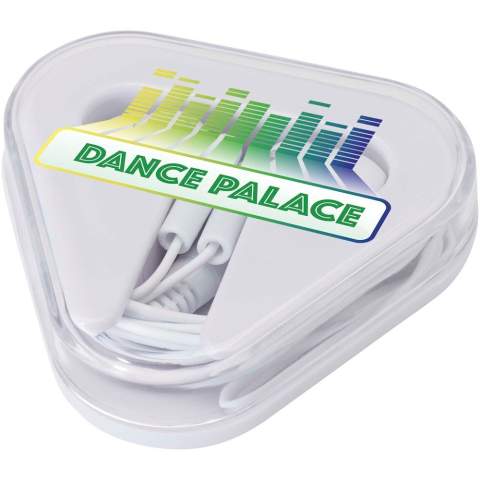 The Rebel earbuds are straightforward earbuds that can be used with any standard audio device with a 3.5 mm audio jack. The earbuds come in a triangular case with cable storage made from recycled plastic, which protects it well from any external damage.