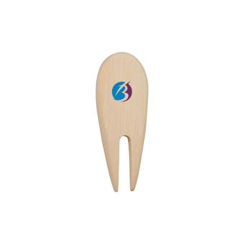 Pitchgabel aus Bambusholz mit ein Bedruckung