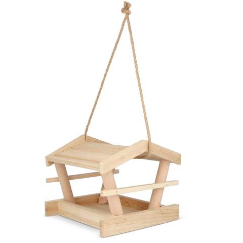Verschönern Sie Ihren Garten mit unserem FSC-zertifizierten Vogelfutterhäuschen aus Holz. Nachhaltig hergestellt, ist sie eine stilvolle Ergänzung, die gefiederte Freunde willkommen heißt.