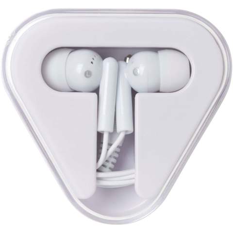 The Rebel earbuds are straightforward earbuds that can be used with any standard audio device with a 3.5 mm audio jack. The earbuds come in a triangular case with cable storage made from recycled plastic, which protects it well from any external damage.