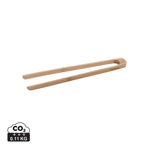 Pince de service Ukiyo en bambou, elles deviendront vos ustensiles de cuisine préférés. Idéales pour soulever, retourner ou servir les aliments. Livrées dans une boîte cadeau kraft.
