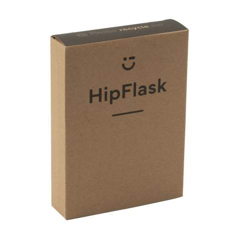 Tough stainless-steel hip flask with bamboo casing and handy screw cap. Leak proof. Capacity 200 ml. Each item is supplied in an individual brown cardboard box.