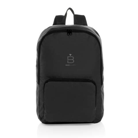 Sac à dos classique pliable Dillon, léger et compact, fabriqué en polyester recyclé 300D durable, ce sac polyvalent est conçu pour des aventures sans faille. Le sac à dos comporte un compartiment principal et une poche frontale zippée. Pliable, il est facile à emporter si vous avez besoin de plus de capacité. Fabriqué à partir de polyester 100 % recyclé avec le traceur AWARE™. 2 % des recettes de chaque produit Aware™ vendu seront reversés à Water.org. Sans PVC.<br /><br />PVC free: true