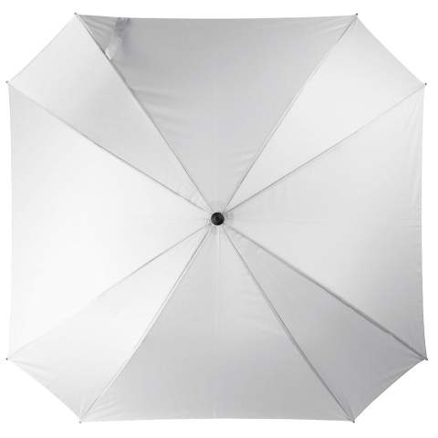 Voyagez avec style avec ce grand et luxueux parapluie. Son design carré frappant crée une plus grande surface et est assez grand pour deux personnes. Le cadre s'ouvre automatiquement, est entièrement en fibre de verre et à l'épreuve du vent. Facile à emporter avec la manche pratique