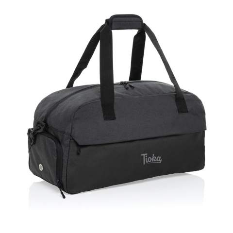 Ideal for the gym or a quick getaway, this duffle bag offers ultimate convenience. Its spacious design ensures easy access to your essentials, with a zipper front pocket for added organization. The bag adapts to your style, thanks to its versatile carrying straps. Made with 100% recycled polyester embedded with the AWARE™ tracer. 2% of proceeds of each product sold with AWARE™ will be donated to Water.org.<br /><br />PVC free: true