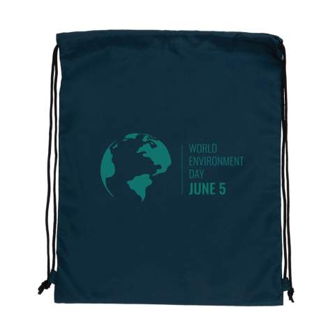 No greenwashing, but telling a true story about sustainability! This Impact 190T RPET drawstring bag is made with AWARE™ tracer. With AWARE™, the use of genuine recycled fabric materials and water reduction impact claims are guaranteed, by using the AWARE disruptive physical tracer and blockchain technology. Save water and use genuine recycled fabrics. With the focus on water 2% of proceeds of each Impact product sold will be donated to Water.org. The drawstring bag is super lightweight and easy to take anywhere on the go. This bag has reused 2,4 PET bottles(500ml) and saved 1,41 litres of water. Water savings are based on figures when compared to conventional fibre. This calculated indication is based on reliable LCA data as published by Textile Exchange in their Material Snapshots 2016.<br /><br />PVC free: true