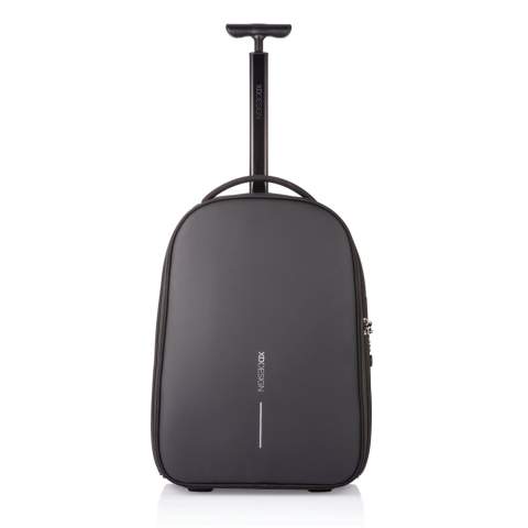 Convenient as a trolley and practical as a backpack. The Bobby backpack trolley is your ideal travel companion for short trips or daily commutes. Easily transform it from a backpack into a trolley by storing the shoulder straps in the back panel and releasing the handle. When switching into backpack mode, you can hide the handle and wrap the backpack around the wheels, keeping your back clean. The Bobby backpack trolley keeps you safe and connected with the well-known Bobby anti-theft features combined with a TSA® lock. Inside, you will find separate compartments for clothes and business devices with a quick-access laptop pocket. Made from R-pet fabric with the AWARE™ tracer. With AWARE™, the use of genuine recycled fabric is guaranteed. 19% recycled content. Registered design®<br /><br />FitsLaptopTabletSizeInches: 17.0<br />PVC free: true