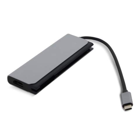 Connect everything via one hub! Our PowerHub offers a USB-C flex connection with a compact gray hub, featuring; USB, USB-C and an HDMI port. PowerHub HDMI allows you to get more out of your laptop, such as multi-display, by easily connecting peripherals.