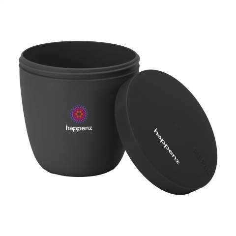 Plastic snack container with lid from the Mepal brand. Ideal for storing, keeping cool, reheating, and taking leftovers with you. This way, you always have something healthy on hand and contribute to reducing food waste. Large enough for a complete meal. The snack container is impact-resistant, guaranteed leakproof, and suitable for microwave use (without lid) and dishwasher-safe. Washing by hand is recommended to preserve the imprint. Comes with a 2-year Mepal manufacturer's warranty. Capacity 500 ml. Made in Holland.    STOCK AVAILABILITY: Up to 1000 pcs accessible within 10 working days plus standard lead-time. Subject to availability.